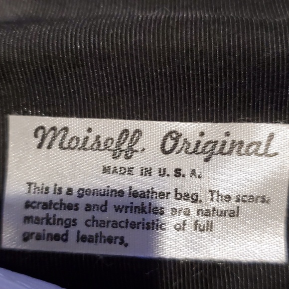 Mosseff Original bag cream with frosted gold handle 3" - Picture 5 of 8